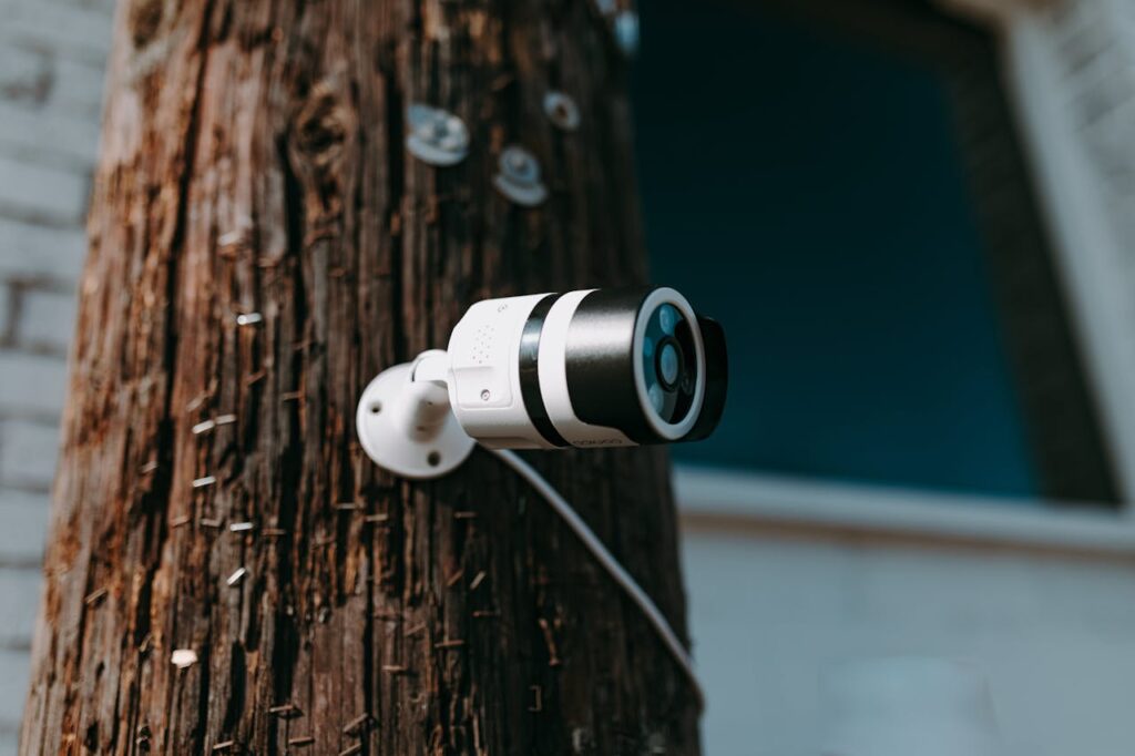 Caméra de vidéosurveillance à l’extérieur